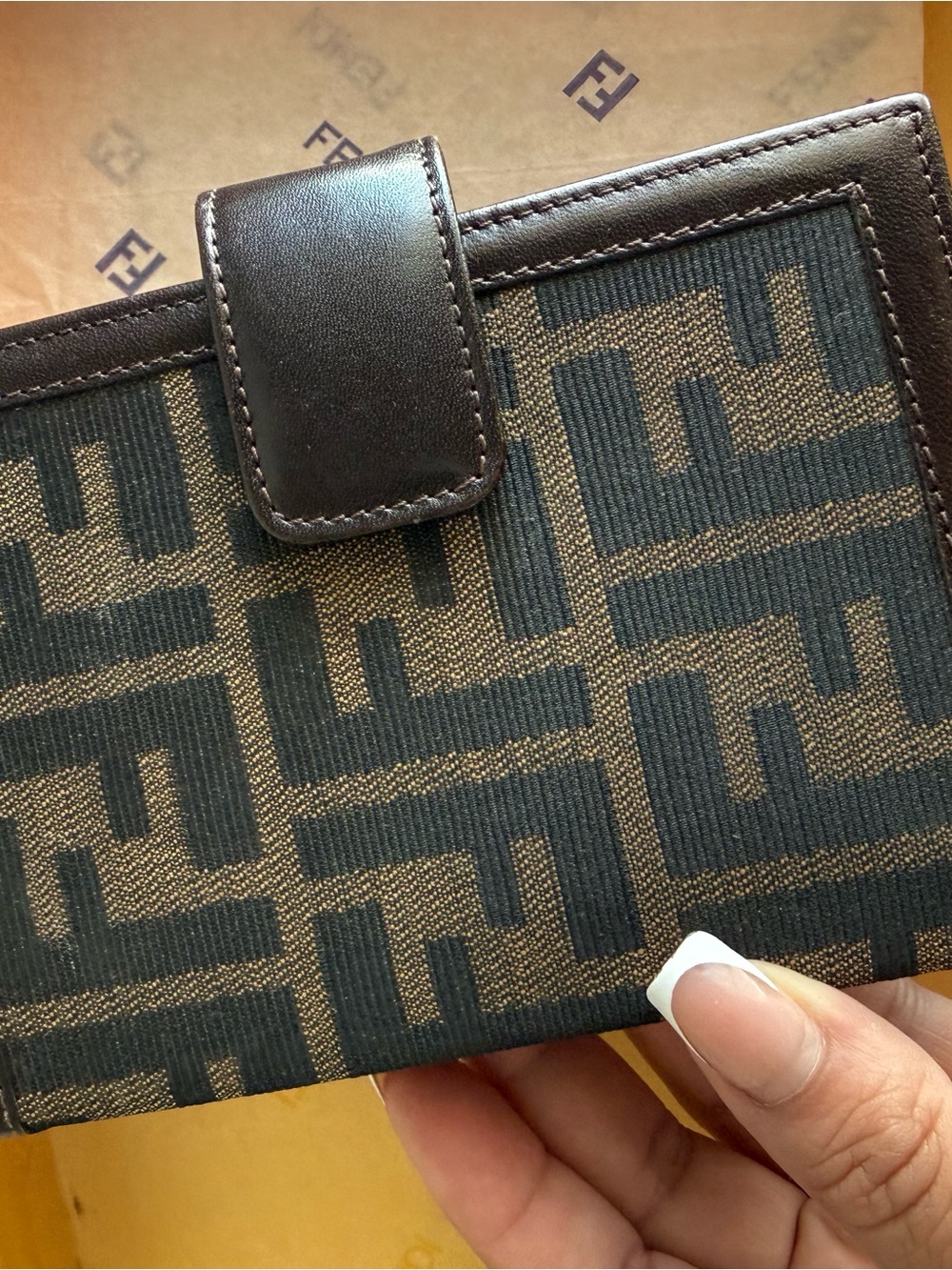 Fendi Zucca Canvas Leather Agenda / Planner Cover with Box – Made in Italy